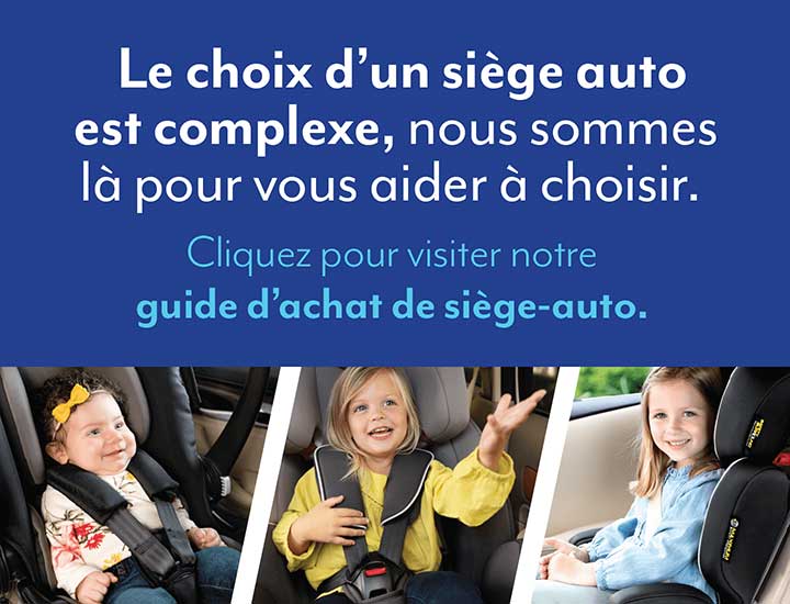 3 enfants heureux assis dans 3 sièges auto différents. Cliquez pour explorer le guide d'achat des sièges d'auto Graco.